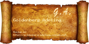 Goldenberg Adelina névjegykártya